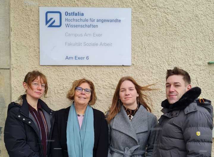von links nach rechts: Luzie Prothmann, Prof. Dr. Sandra Verena Müller, Ann-Kahtrin Urff, Max Hecker 