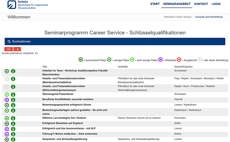 Screen Shot CS-SQ-Seminarplattform