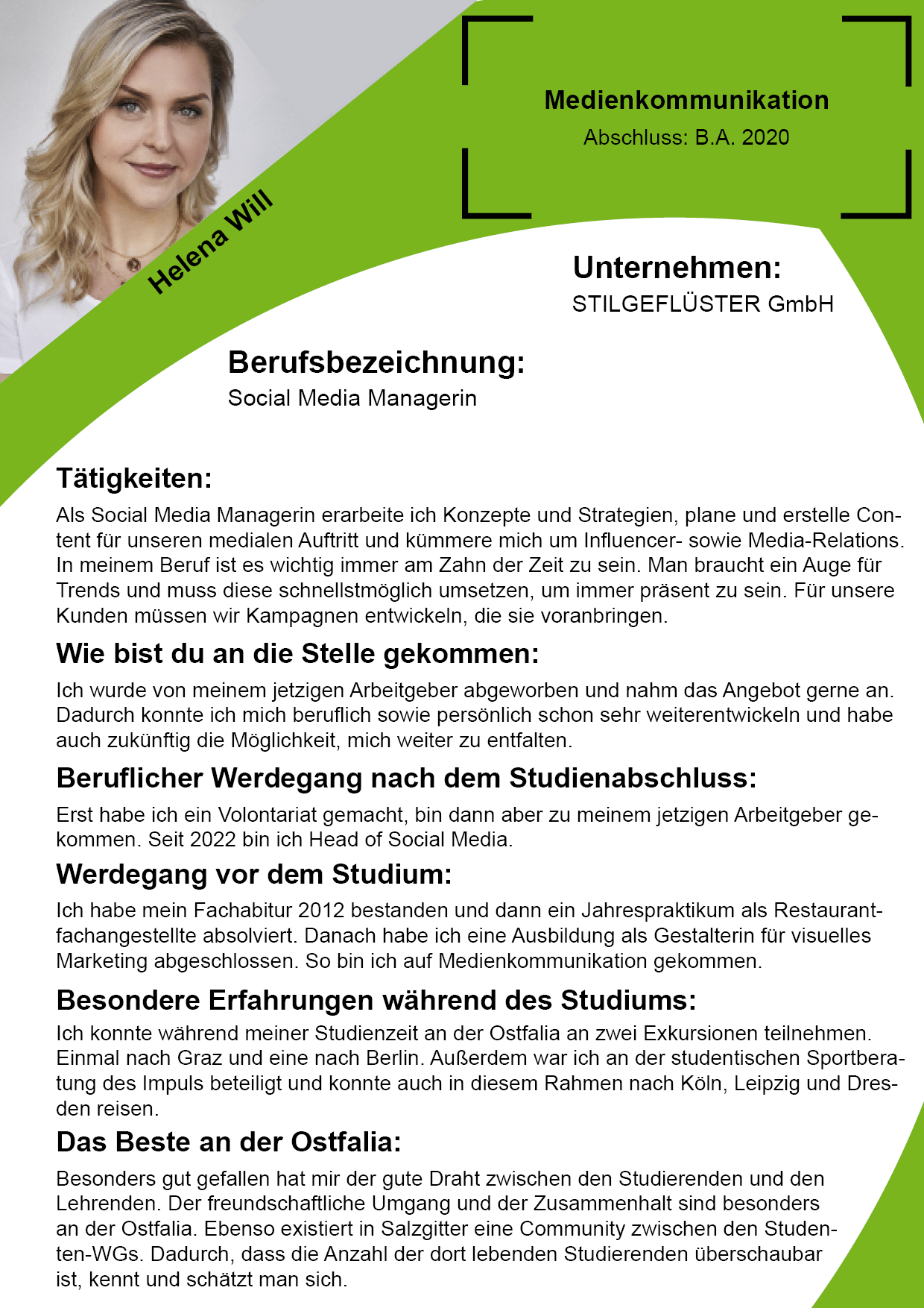 Steckbrief - Helena Will