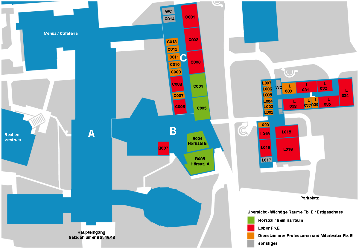 Räume Fachbereich Elektro- und Informationstechnik