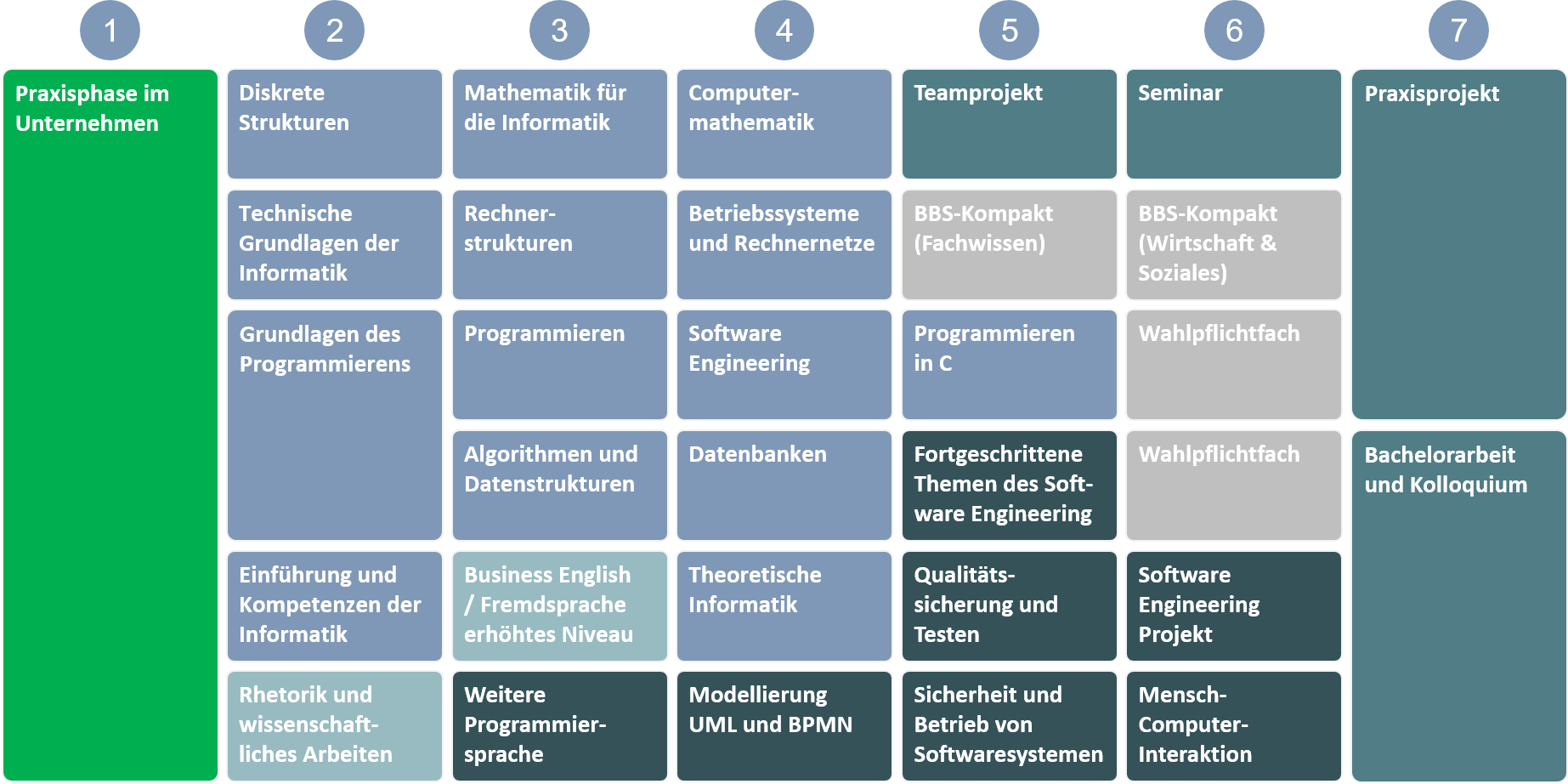 Studienablaufplan_Software_Engineering_im Praxisverbund_Praxisphase_in_Semester_1