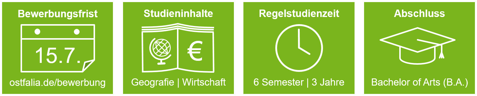 SRM Ostfalia: Bewerbungsfrist, Studieninhalte, Regelstudienzeit, Abschluss - Icons zur Bewerbung