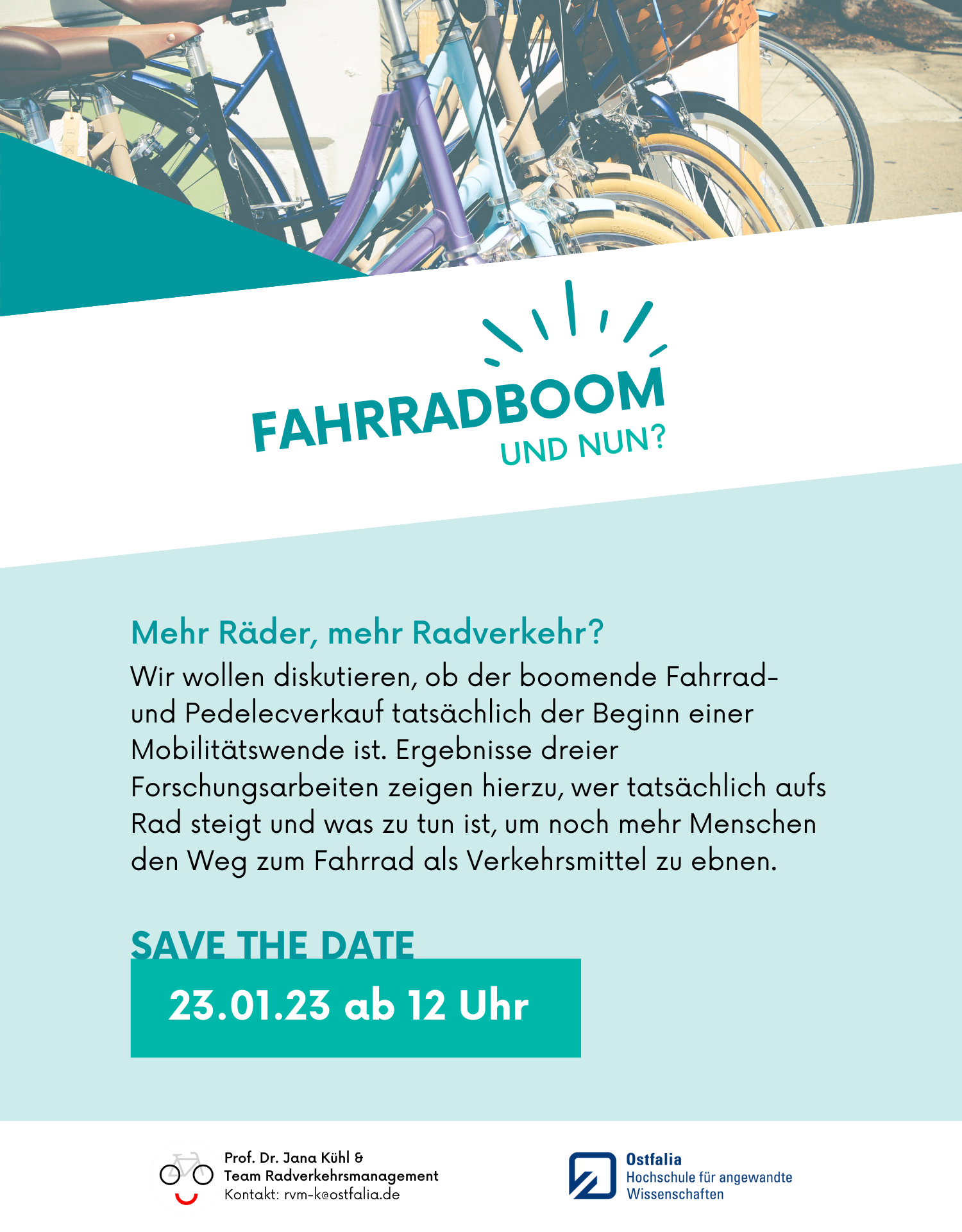 Save the date_Roadshow Radverkehr_Fahrradboom und nun