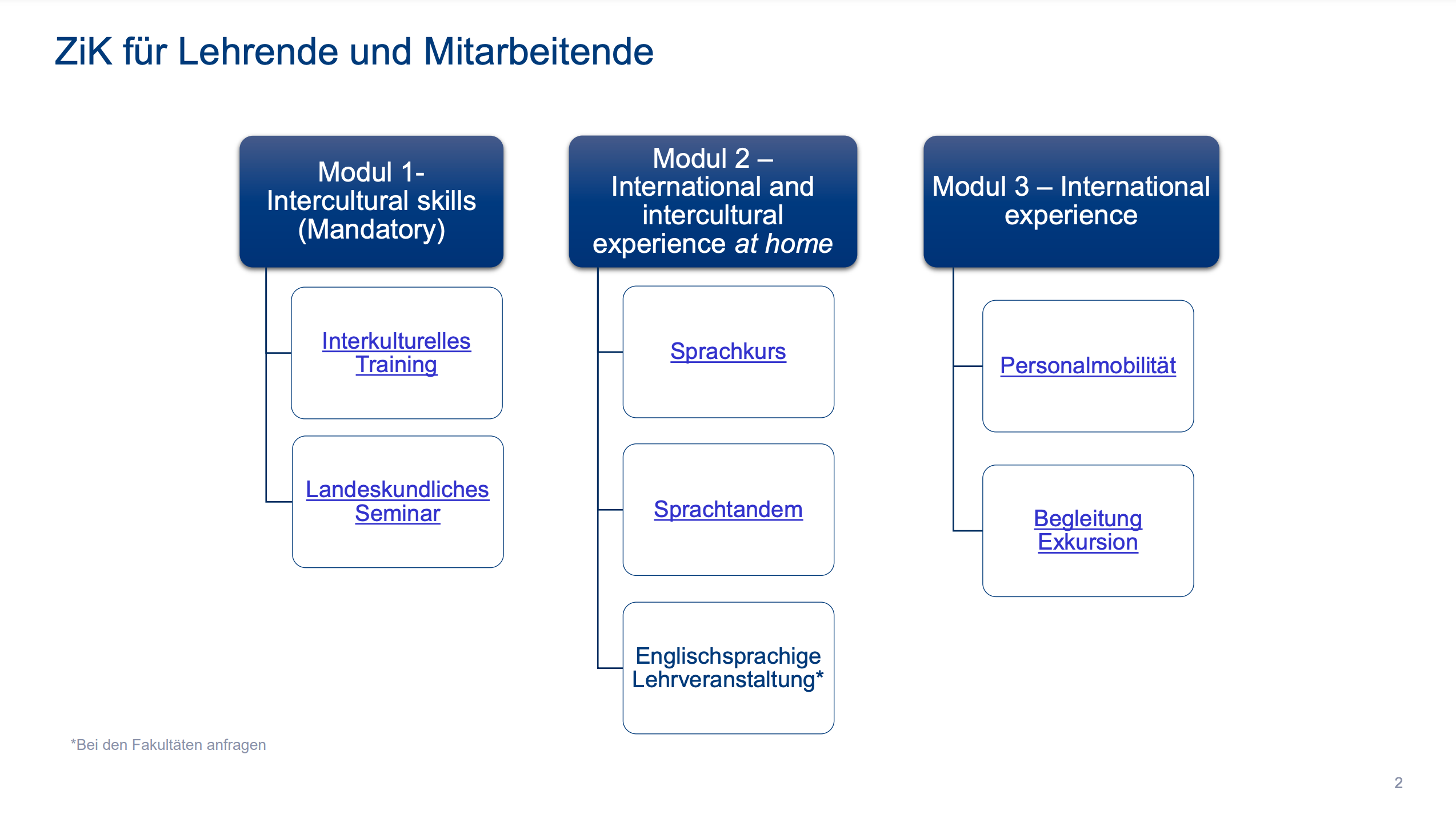 Module Lehrende und Mitarbeitende ZiK