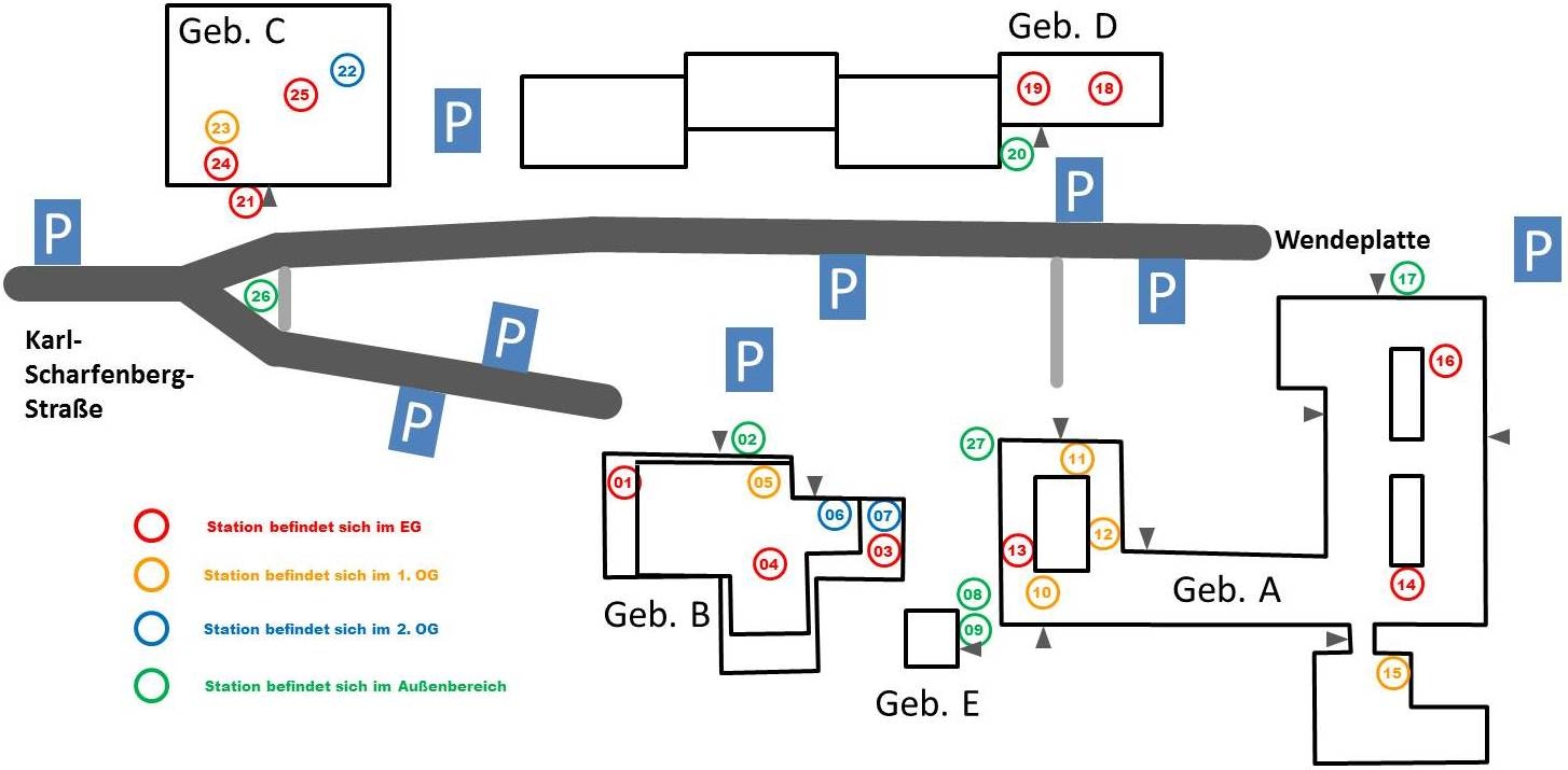 Hier finden Sie eine Übersicht der 27 Stationen