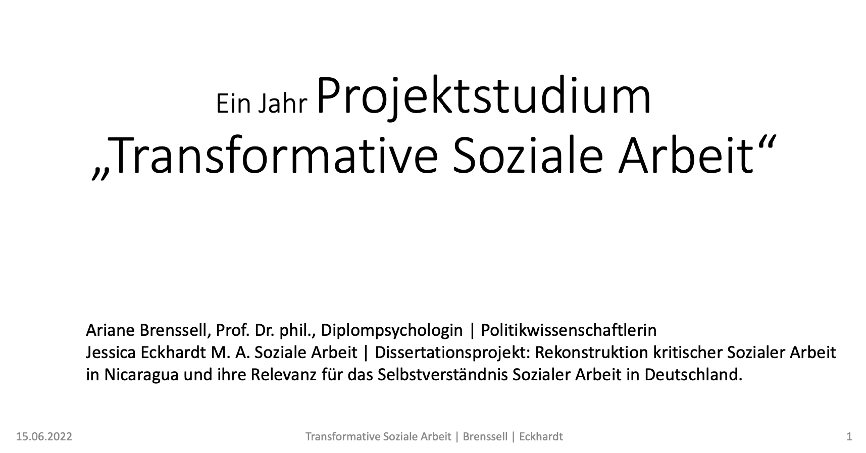 Transformative Soziale Arbeit Stand 2022 Cover