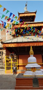 Einer der wunderschönen Tempel in Dhulikhel.