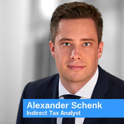 Alexander Schenk, Indirect Tax Analyst