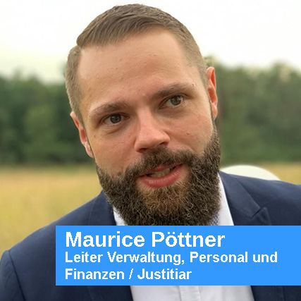 Maurice Pöttner, Leiter Verwaltung, Personal und Finanzen / Justitiar