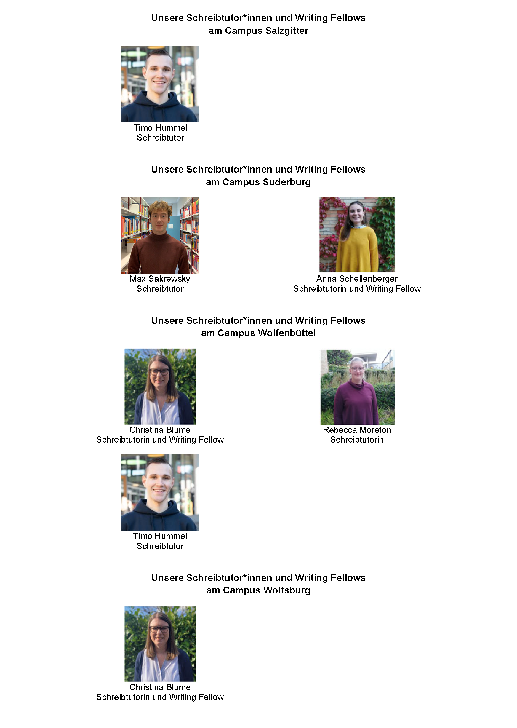 Unsere SchreibtutorInnen