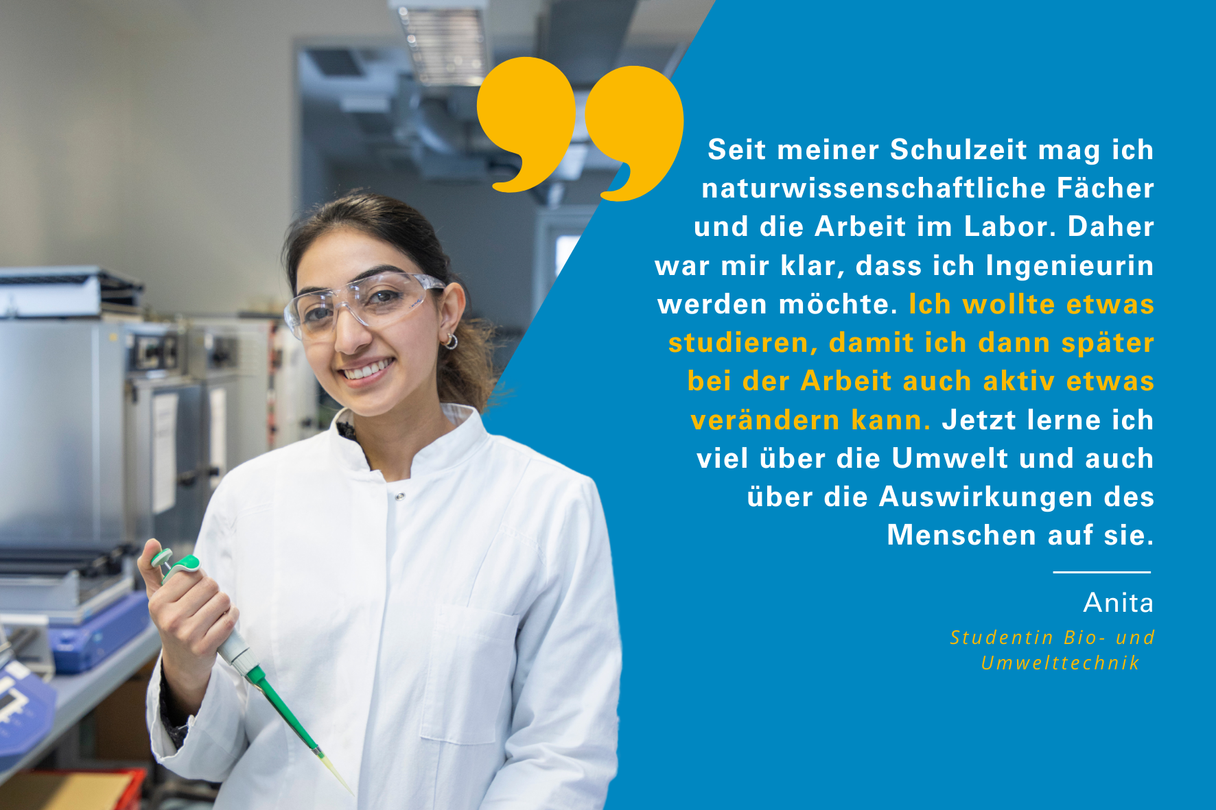 Anita - Studierende Bio- und Umwelttechnik an der Fakultät Versorgungstechnik