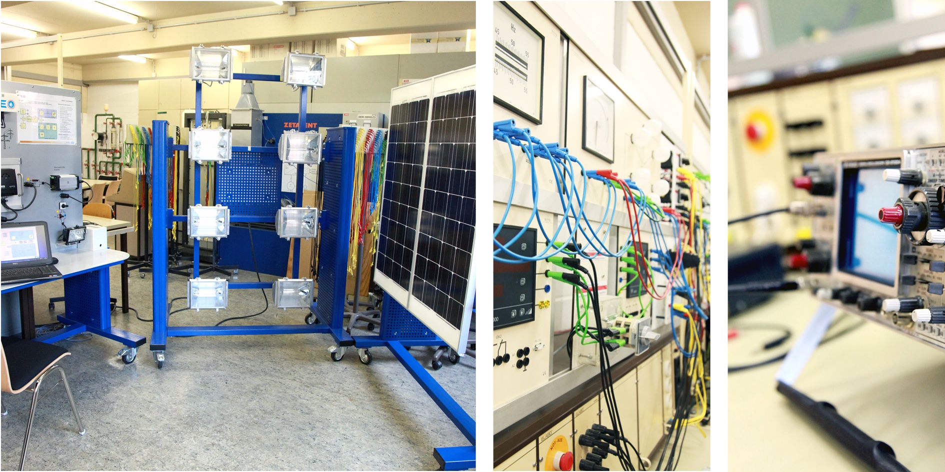 Versuchsstände im Labor für Eletrotechnik und Regenerative Energietechnik