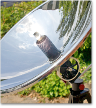 Exponat "Solar-Stirlingmotor"