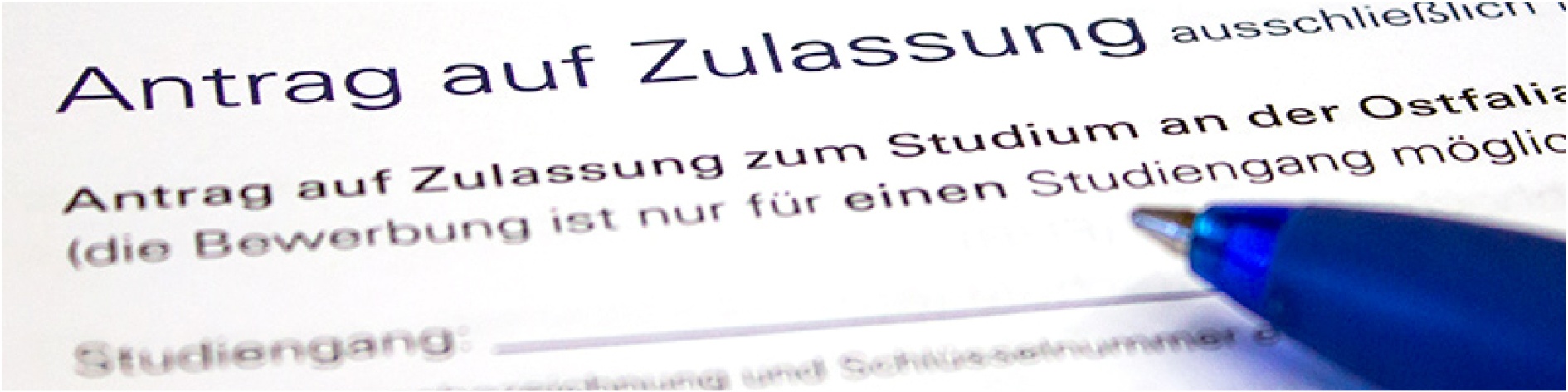 Grafik Bewerbung um einen Studienplatz