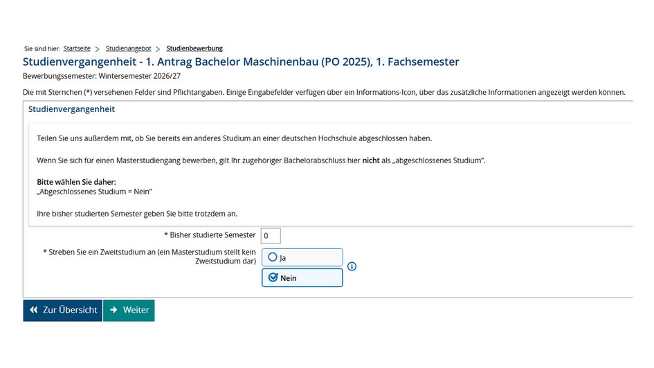 9. Bitte gebe deine Studienvergangenheit an.
