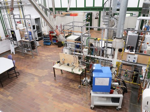 Einblick in das Labor für Gas- und Verbrennungstechnik