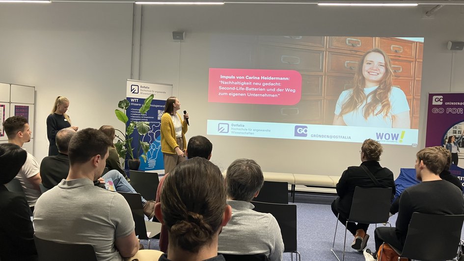 Carina Heidermann von LB.systems auf dem Startup-Lunch der Ostfalia im WOW!