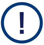 Ausrufezeichen in einem Kreis