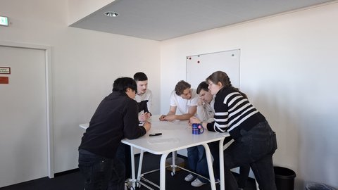 Studierende beim Planspiel (öffnet Vergrößerung des Bildes)