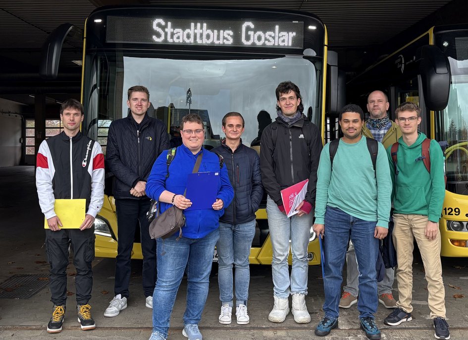 Die Studierenden des MPM bei der Stadtbus Goslar
