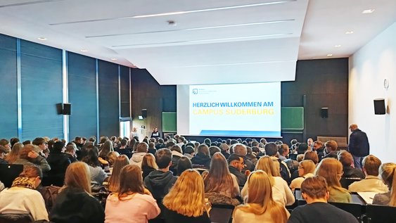 Für die Studieninteressierten gab es auf jedem Campus zur Begrüßung ein herzliches Willkommen. 