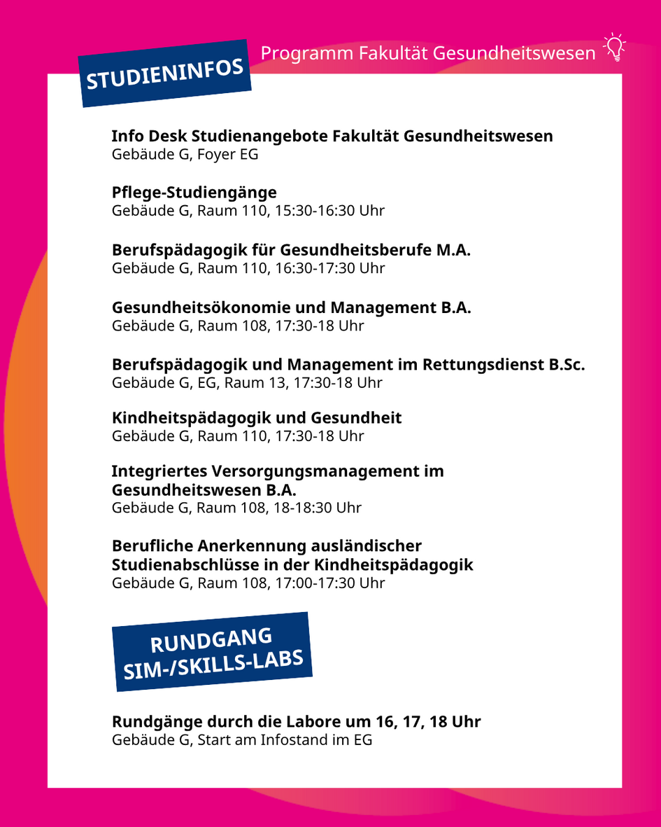 Programm Studieninfos