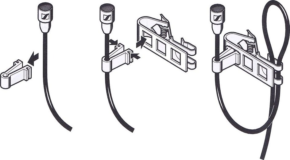 Abbildung Lavaliermikrofon waagerecht