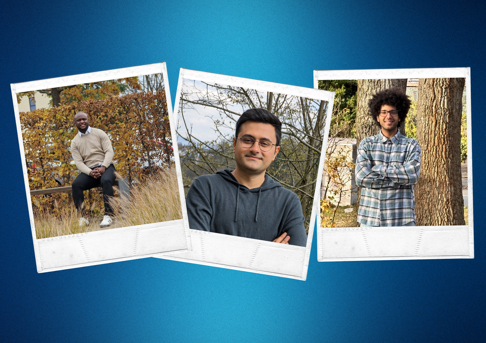 Babak Mohebi, Aimé Cesaire Talla Tchente und Ahmed Amer erhalten Studienabschluss-Stipendien. 