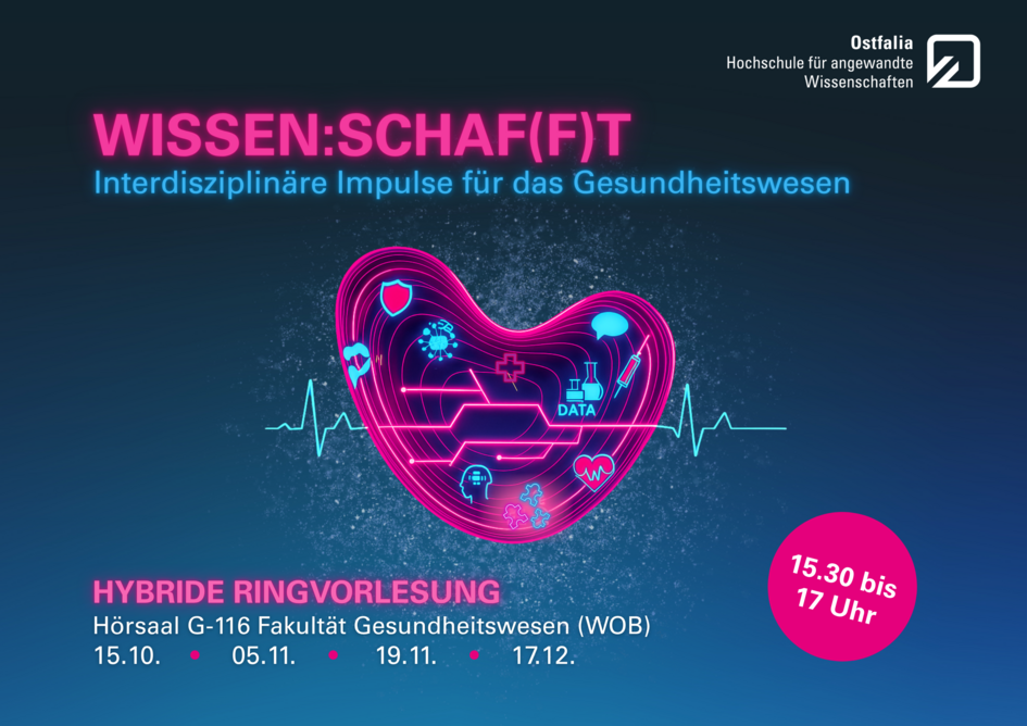 Plakat Ringvorlesung Fakultät Gesundheitswesen