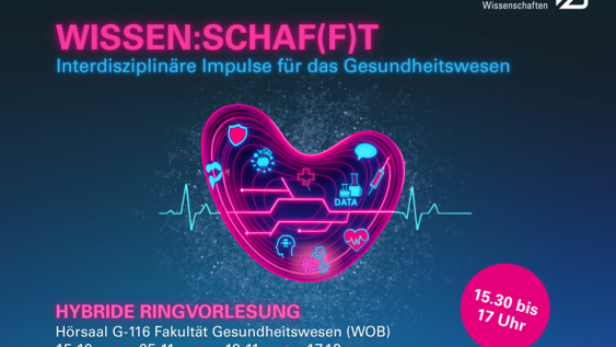 Plakat Ringvorlesung Fakultät Gesundheitswesen