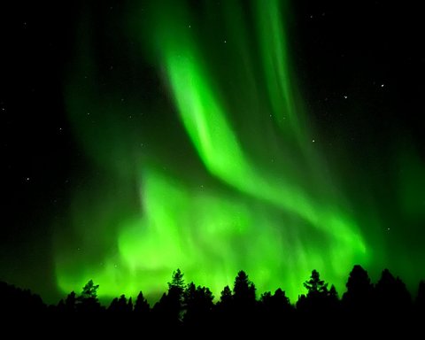 Nordlicht in Finnland (öffnet Vergrößerung des Bildes)