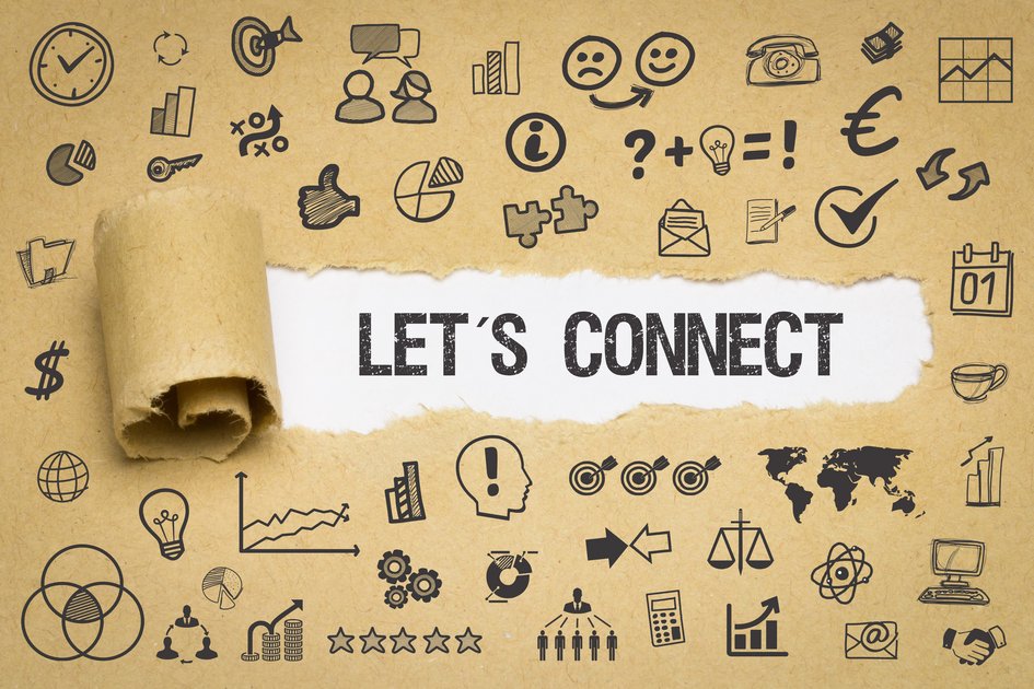 Symbolbild mit dem Text "Let's connect"