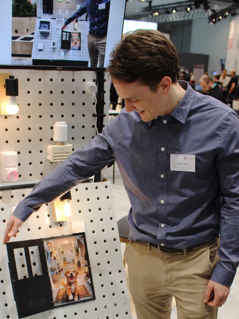 Researchers from Ostfalia University of Applied Sciences and Arts at Hannover Messe 2026. (opens enlarged image)