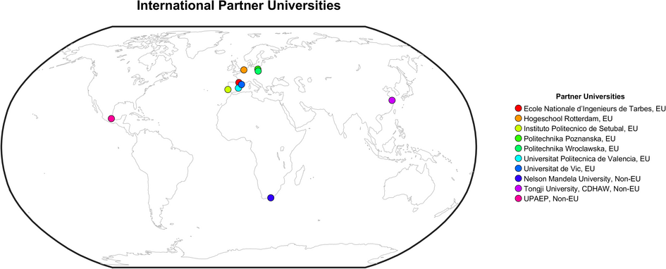 Internationale Partnerhochschulen (öffnet Vergrößerung des Bildes)
