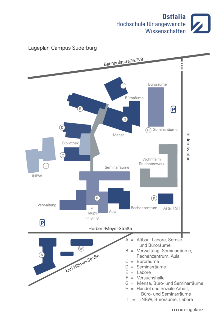 Lageplan Campus Suderburg