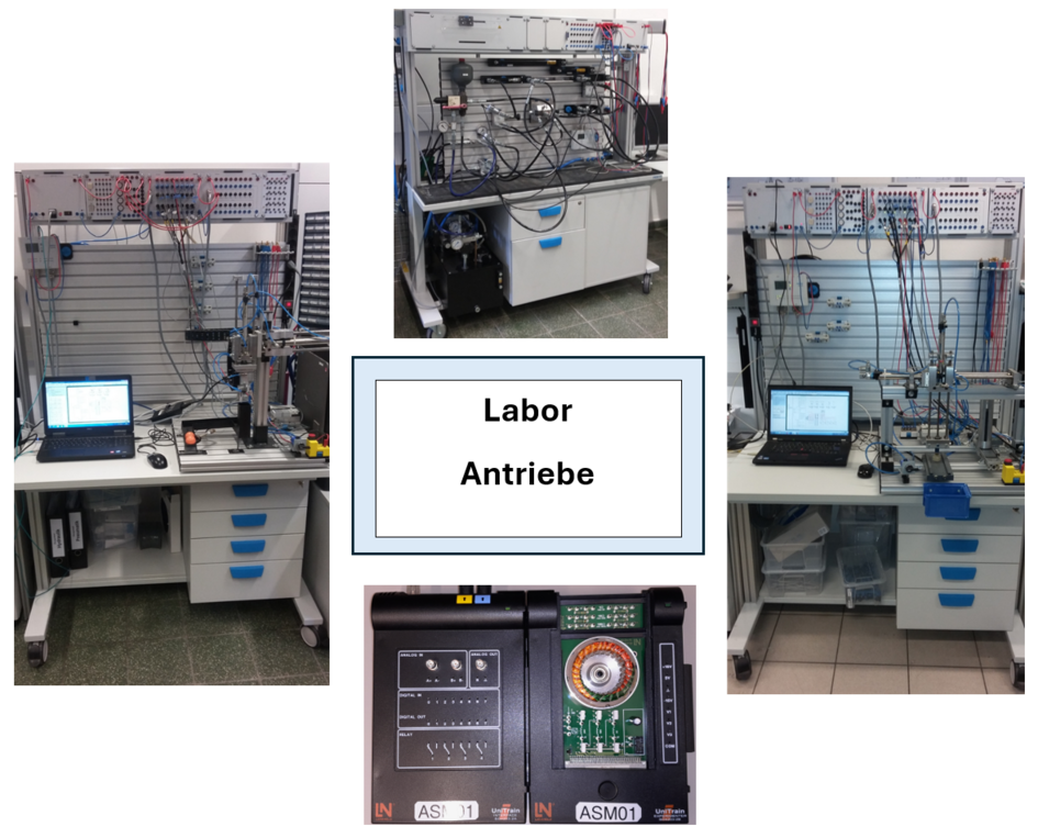 Visualisierung zum Grundlagenlabor Antriebe am Institut für Mechatronik der Fakultät Maschinenbau der Ostfalia Hochschule für angewandte Wissenschaften in Wolfenbüttel.