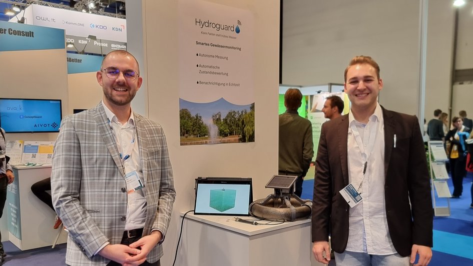 Die Gründer von Hydroguard: die Ostfalia-Studenten Lorenzo Puglisi und Tobias Apenzeller.