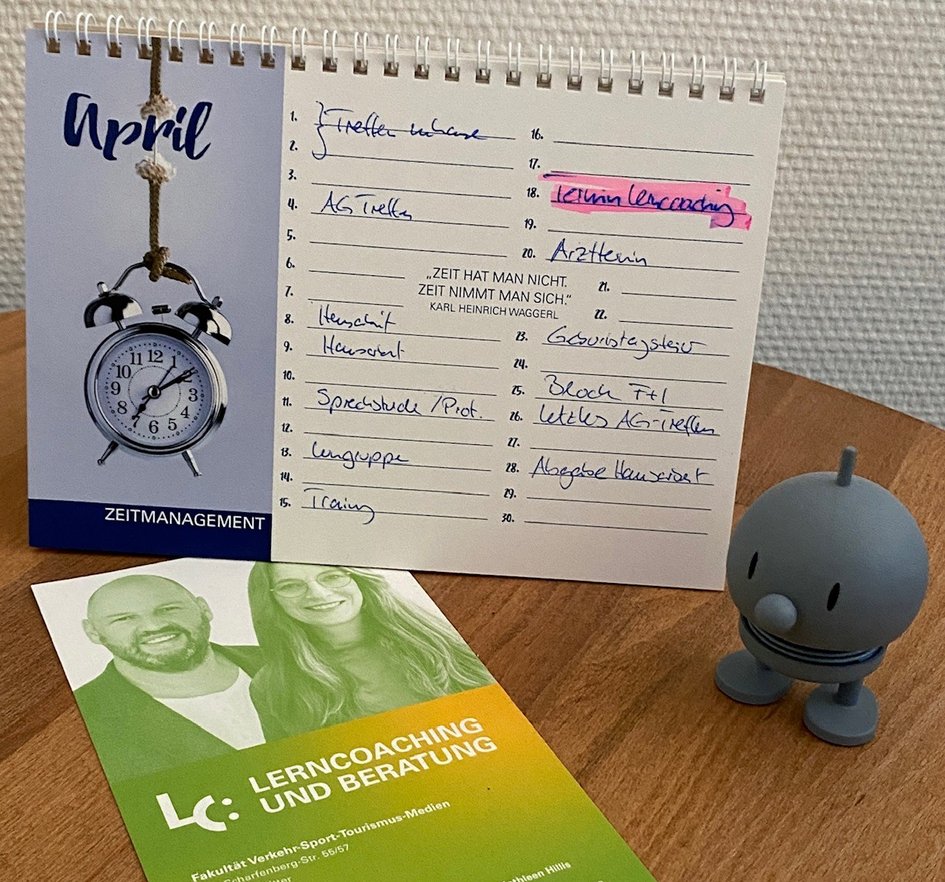 Ein Lerncoaching termin steht im Kalender