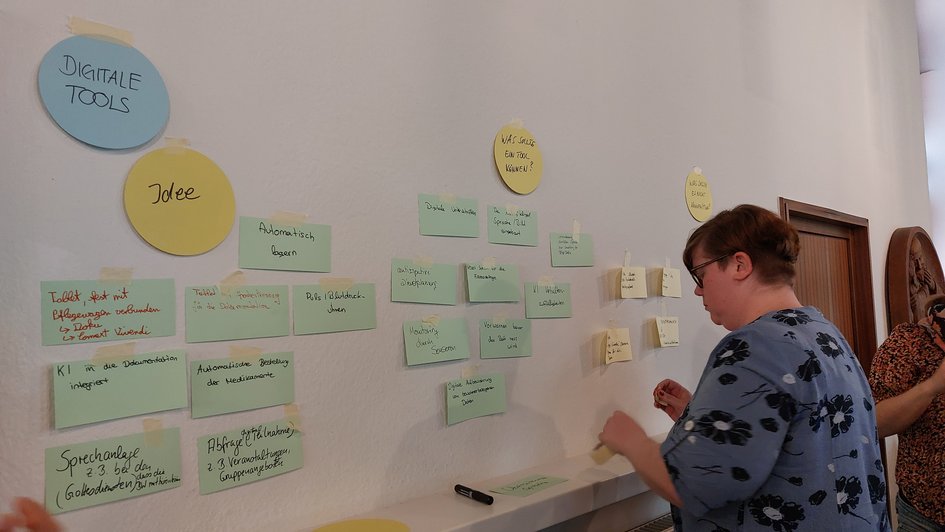 Beim Auftaktworkshop zum CoCare Lab haben die Teilnehmer den Ist-Zustand der Pflege im Haus St. Vinzenz analysiert.