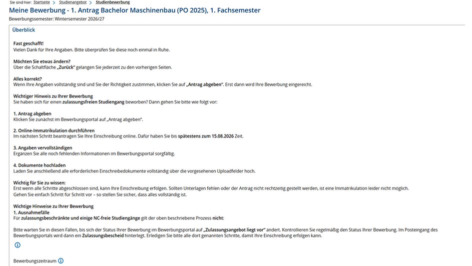 10. Bitte beachte vor Abgabe der Bewerbung die Informationen auf dieser Seite.