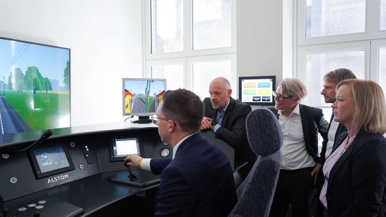 Testfahrt mit Bahnbetriebssimulator
