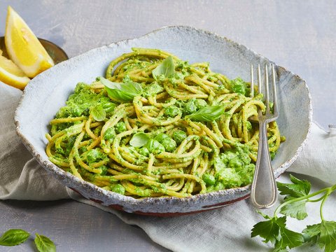 Teller mit Nudeln (öffnet Vergrößerung des Bildes)