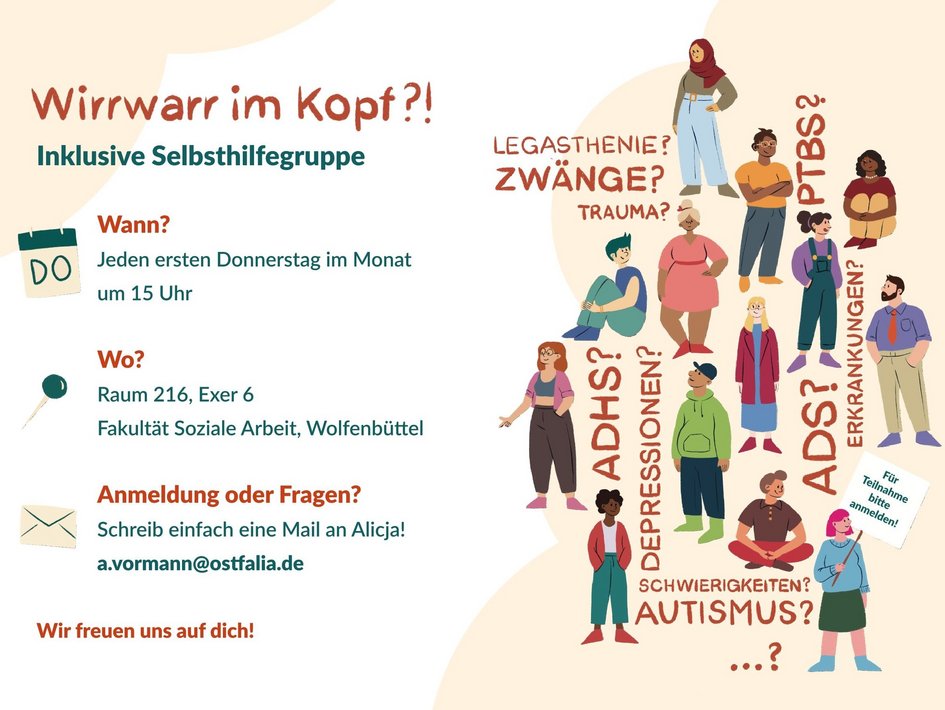 Wirrwarr im Kopf - Schlagworte zur Selbsthilfegruppe