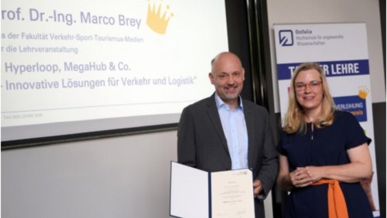 Prof. Dr.-Ing. Marco Brey mit dem Lehrpreis der Ostfalia ausgezeichnet