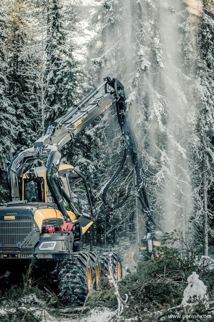 Harvester im Winter